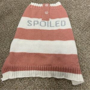 Vibrant Life Winter Dog Clothes Spoiled Pink Sweater, Small